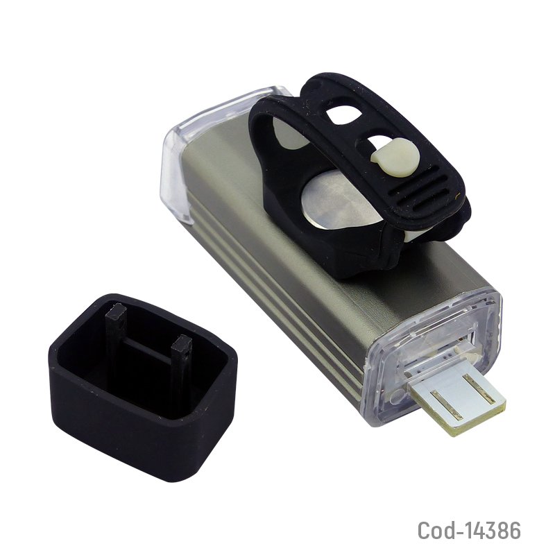 Luz led delantera 180lm recargable, para bicicleta. 1 led, en caja. mayorista — imagen 4