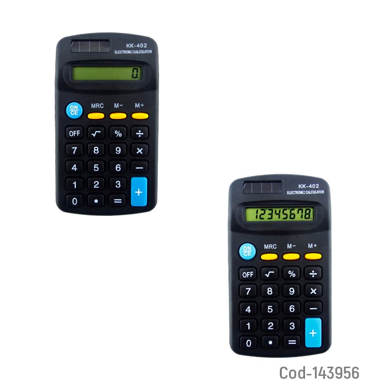 Calculadora modelo kk-402 de 8 digitos mini. - pack de 20 unidades mayorista — imagen 3
