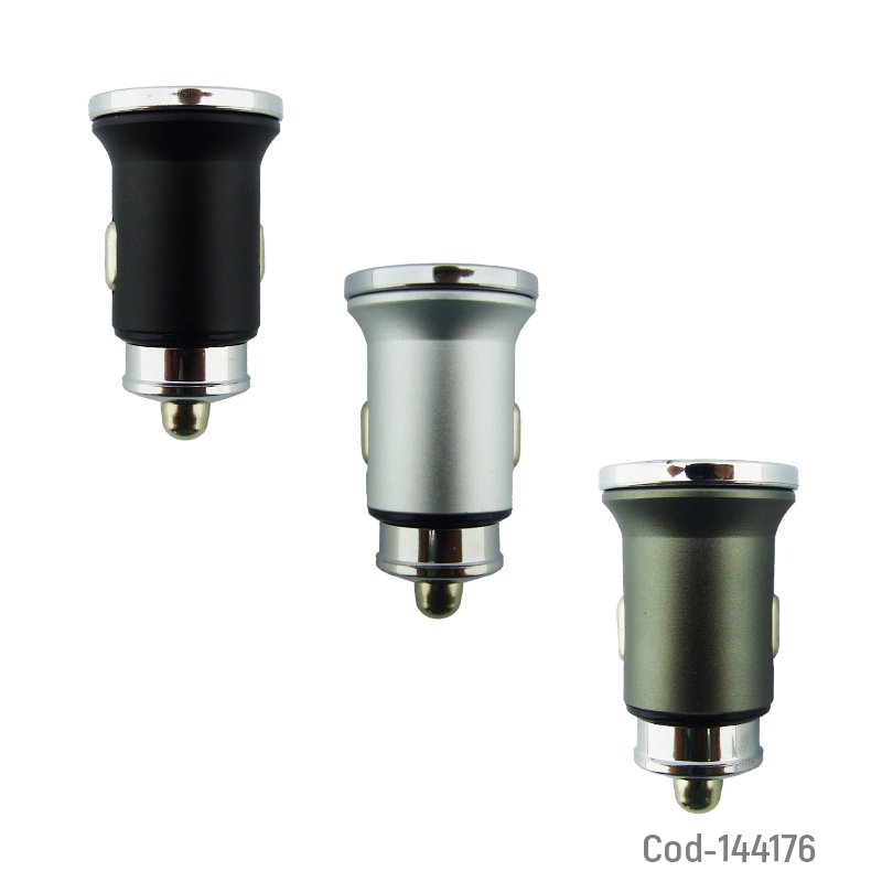 Cargador de 1 usb y 1 type-c para auto de 38w / 12 volt, modelo t-061, con agarradera. - pack de 10 unidades mayorista — imagen 3