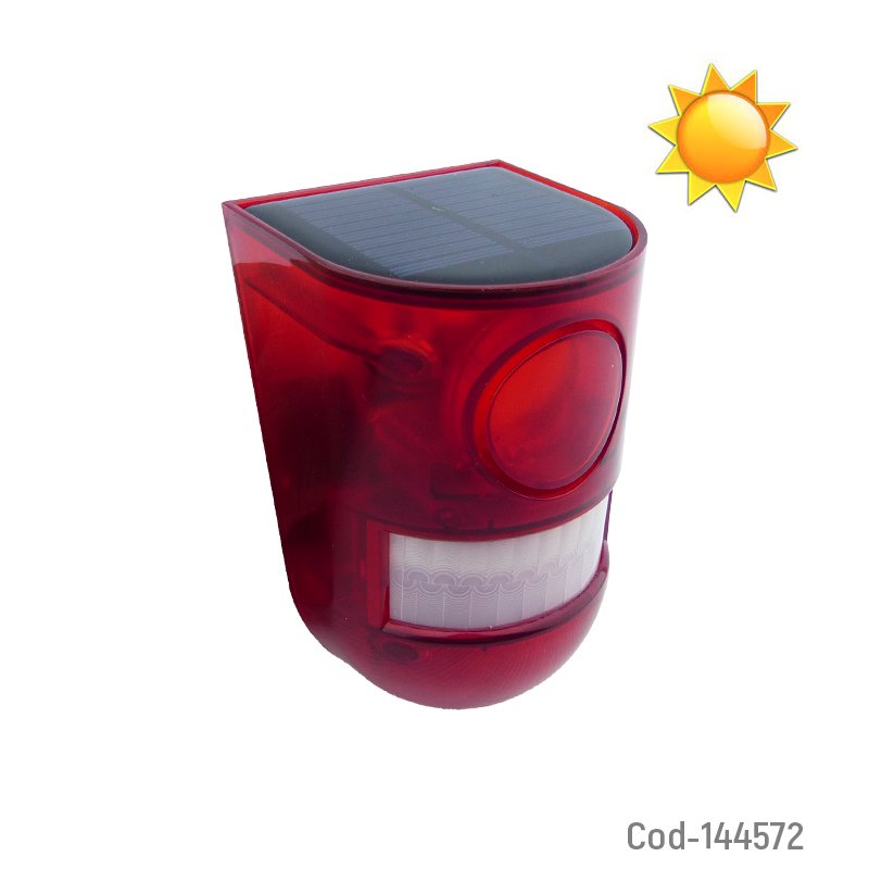 Alarma sirena con baliza solar y sensor de movimiento recargable. mayorista — imagen 4