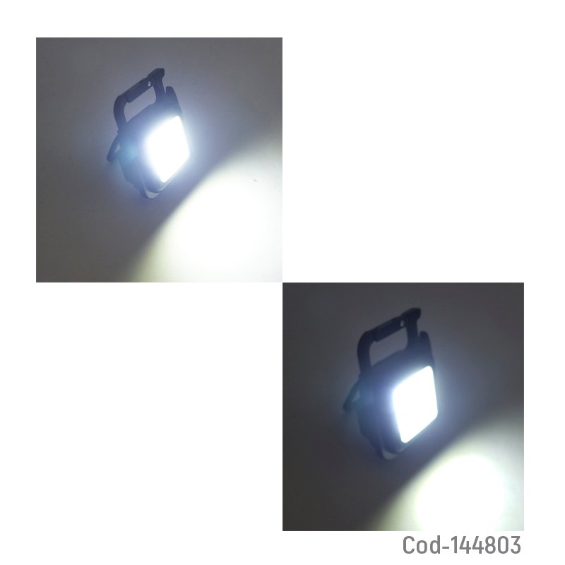 Linterna de 1 led cob de metal tipo llavero con iman, destapador y gancho tipo mosqueton recargable. - pack de 10 unidades mayorista — imagen 3