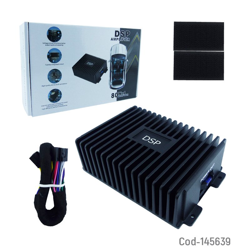 Amplificador DSP De 80 Watt Para Radio Android De 7, 9, Y 10“. 14.5 cm x 9.4 cm x 4.3 cm por mayor en Chile