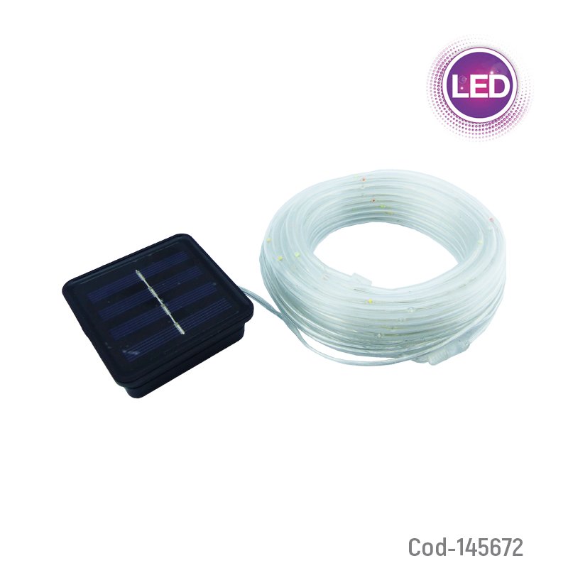 Manguera LED Solar Con Estaca Multicolor De 12 Mts Con Efectos. 12 Mts por mayor en Chile