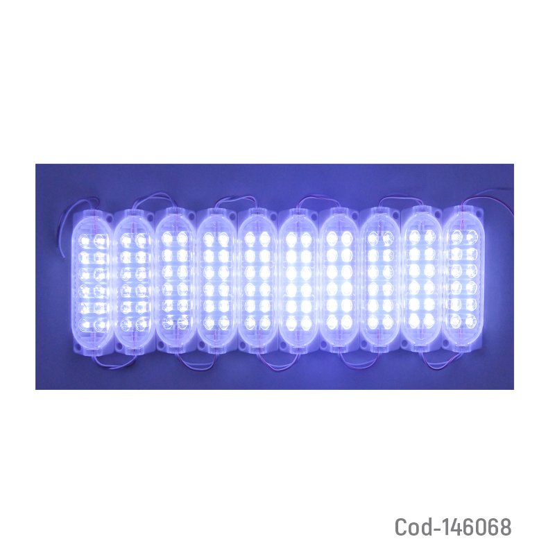 Tira led en placa de 12 led a 12 volt x 10 piezas con adhesivo - pack de 10 unidades mayorista — imagen 2