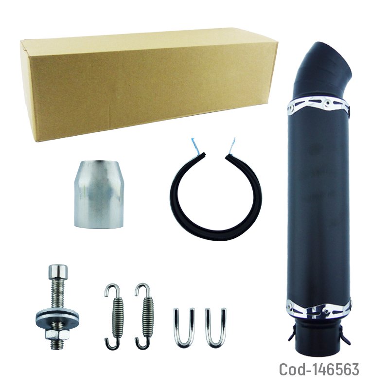Tronador para moto con punta, cola curva y accesorios de instalacion mayorista — imagen 4