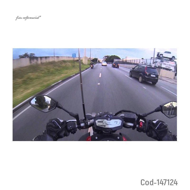 Antena para moto corta hilo curado negra marca pro-biker modelo black edition - pack de 10 unidades mayorista — imagen 3