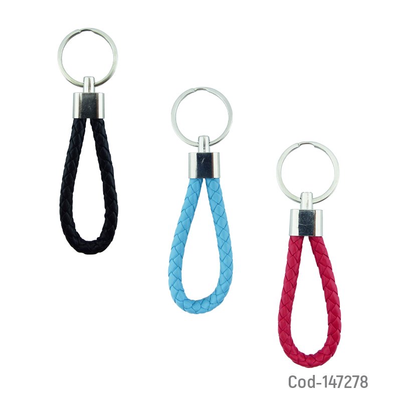 Llavero de cuero tranzado set x 12 piezas - pack de 10 unidades mayorista — imagen 2