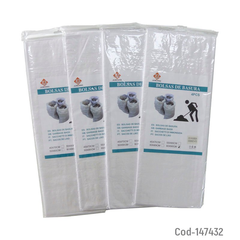 Saco o bolsa para basura o escombros marca junlang set x 4 - pack de 10 unidades mayorista — imagen 3