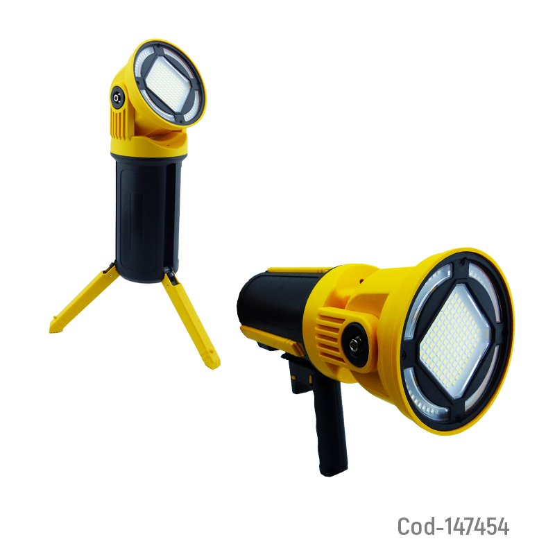 Linterna de 161 led mas 1 led cob con foco direccional, baliza y tripode, modelo w5164-2 mayorista — imagen 2