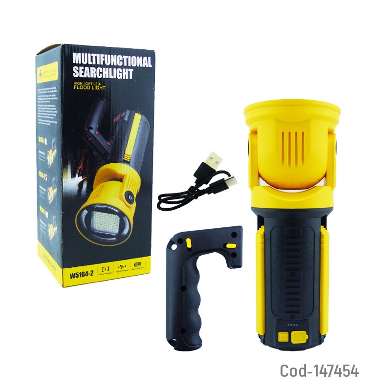 Linterna de 161 led mas 1 led cob con foco direccional, baliza y tripode, modelo w5164-2 mayorista — imagen 5