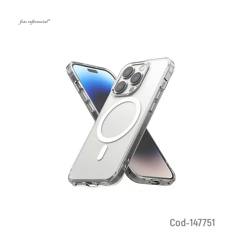 Carcasa funda para iphone 14 de silicona transparente con magsafe - pack de 10 unidades mayorista — imagen 2