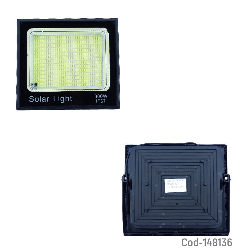 Proyector solar led de 300 watt con panel solar, 1400 led y control remoto mayorista — imagen 2