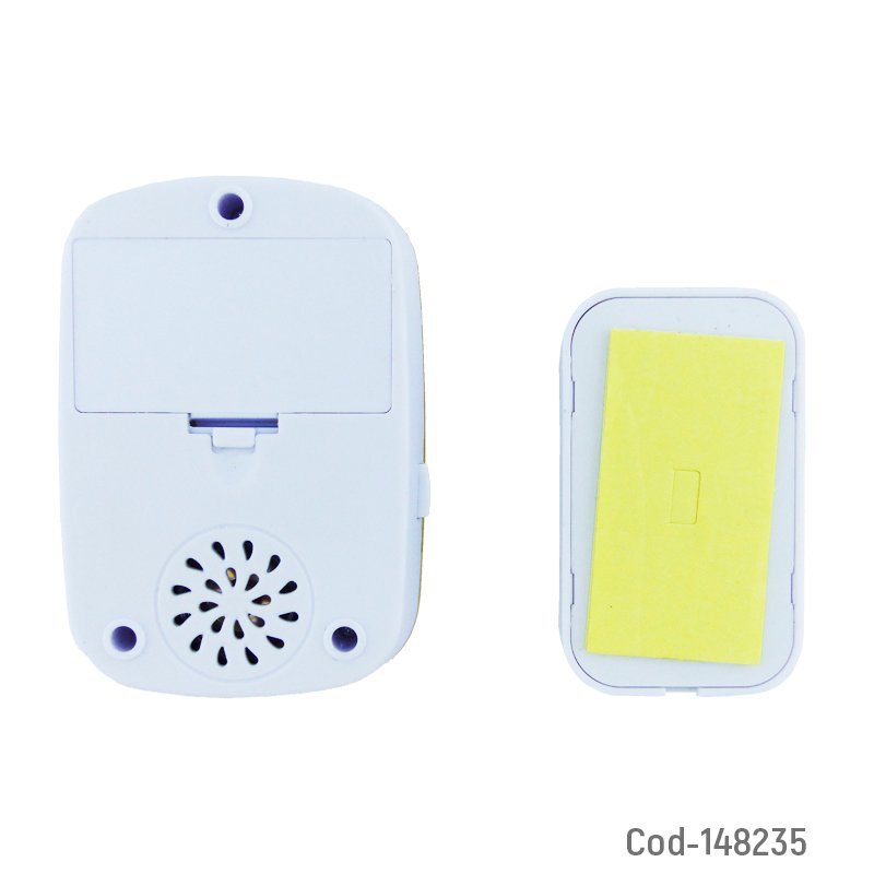 Timbre inalambrico a pila marca securo, alcance 70 metros - pack de 10 unidades mayorista — imagen 2