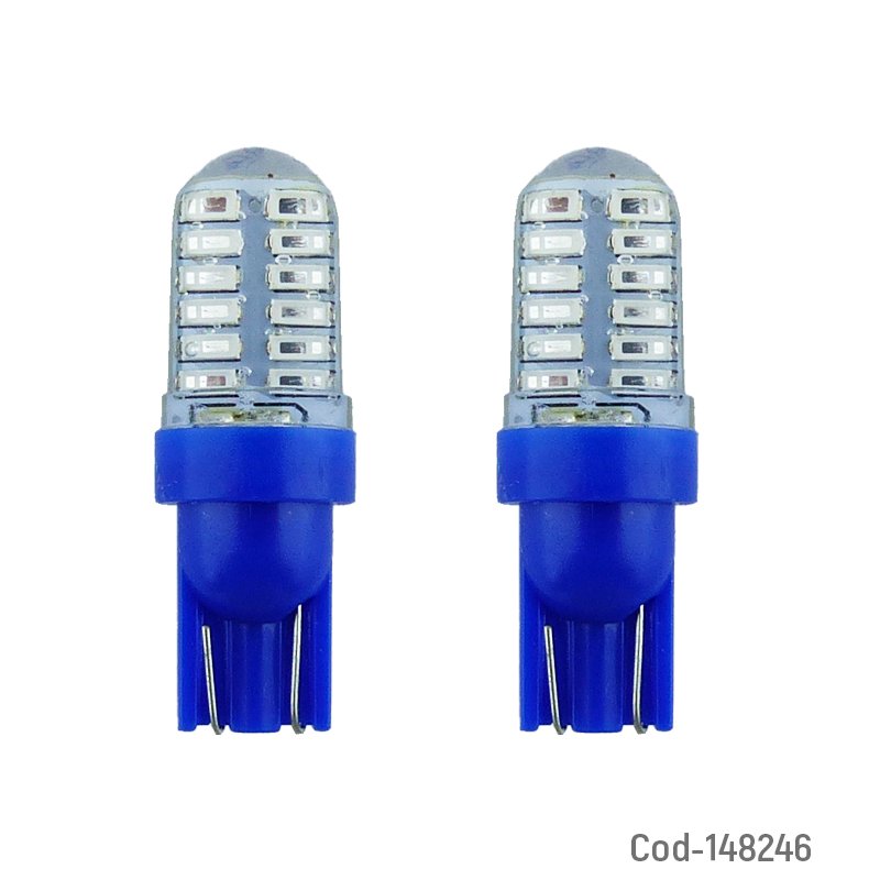 Luz azul x 24 led 3014 cola de pescado 12 volt - pack de 20 unidades mayorista — imagen 3