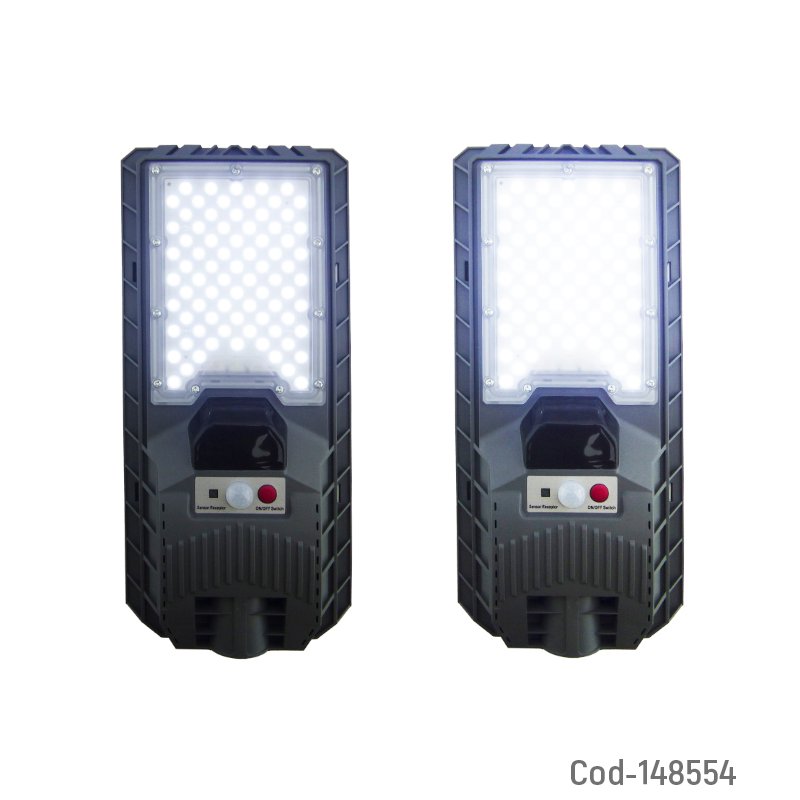 Foco con brazo solar de 300 watt, 79 led, en pvc con control remoto y sensor. mayorista — imagen 3