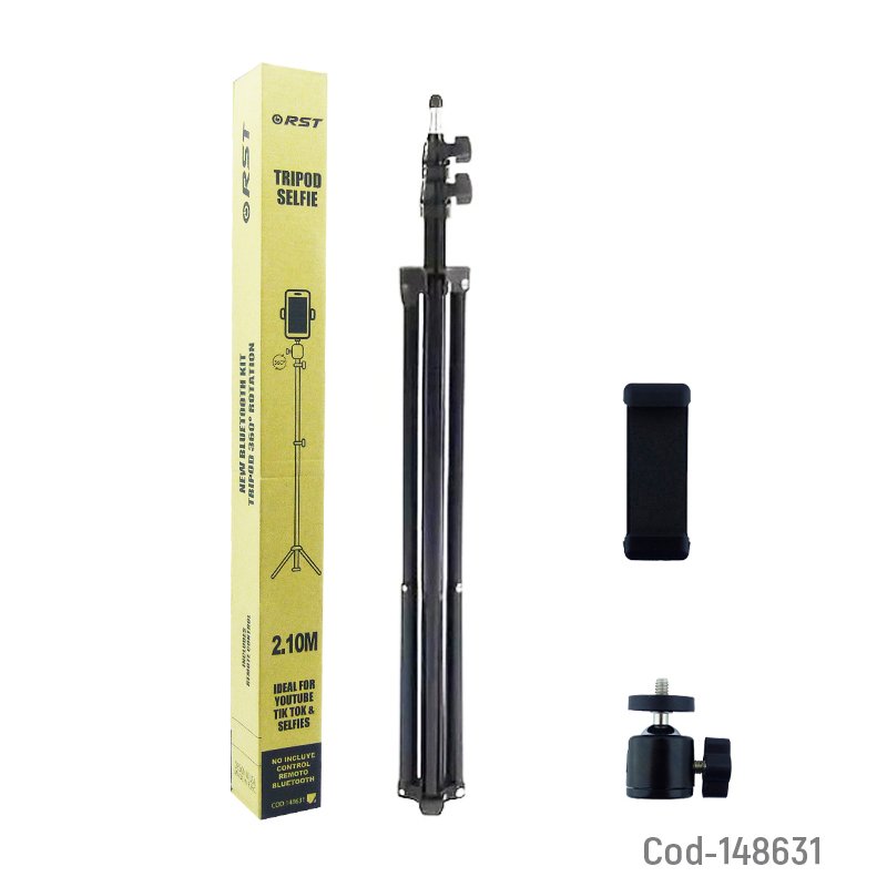 Tripode de 2.10 mts para smartphone de la marca rst con rotacion 360 grados mayorista — imagen 3