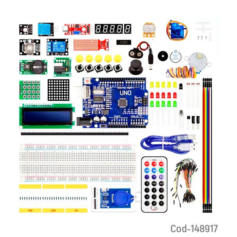 Kit arduino uno avanzado de 92 componentes atmega 328p/8u2 con motor paso a paso mayorista — imagen 2