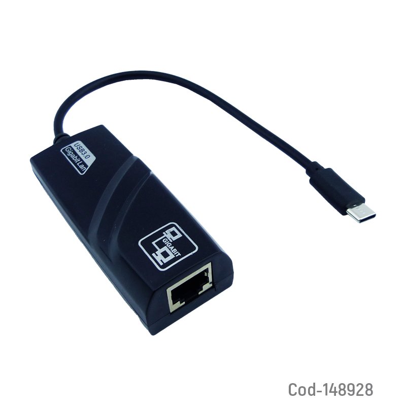 Cable Adaptador De TYPE-C A LAN 3.1 Hasta 100 Mbps. 27.5 cm x 2 cm x 3 cm por mayor en Chile