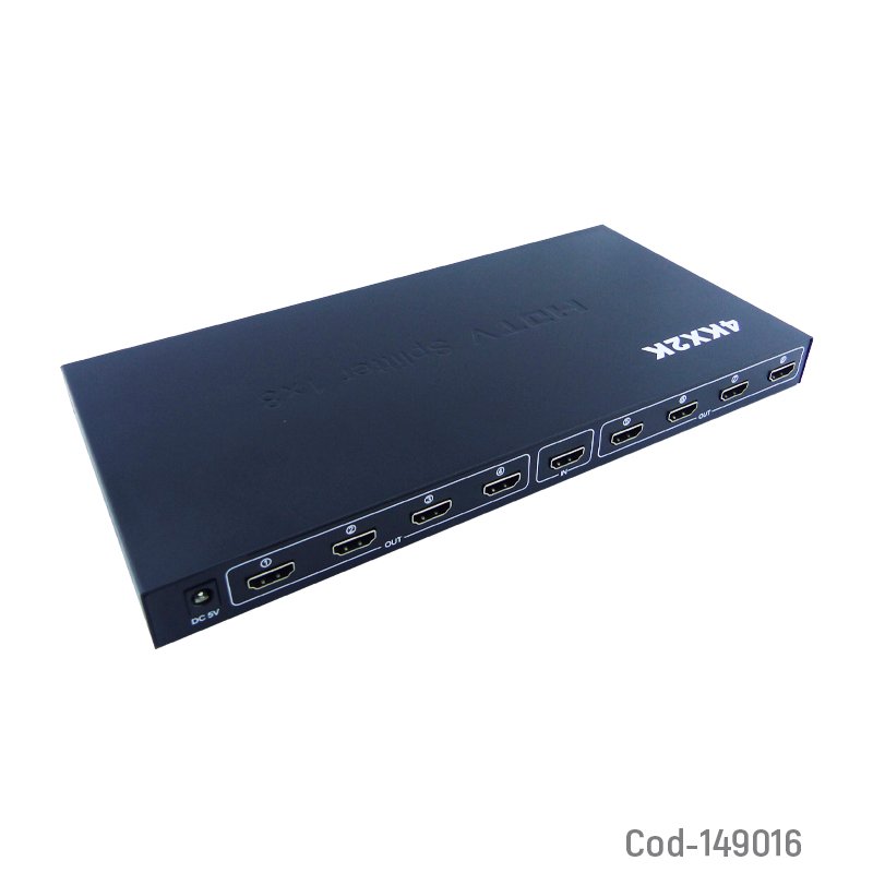 Spliter hdmi 1 x 8 salidas modelo slim ultra 4k con transformador. mayorista — imagen 2