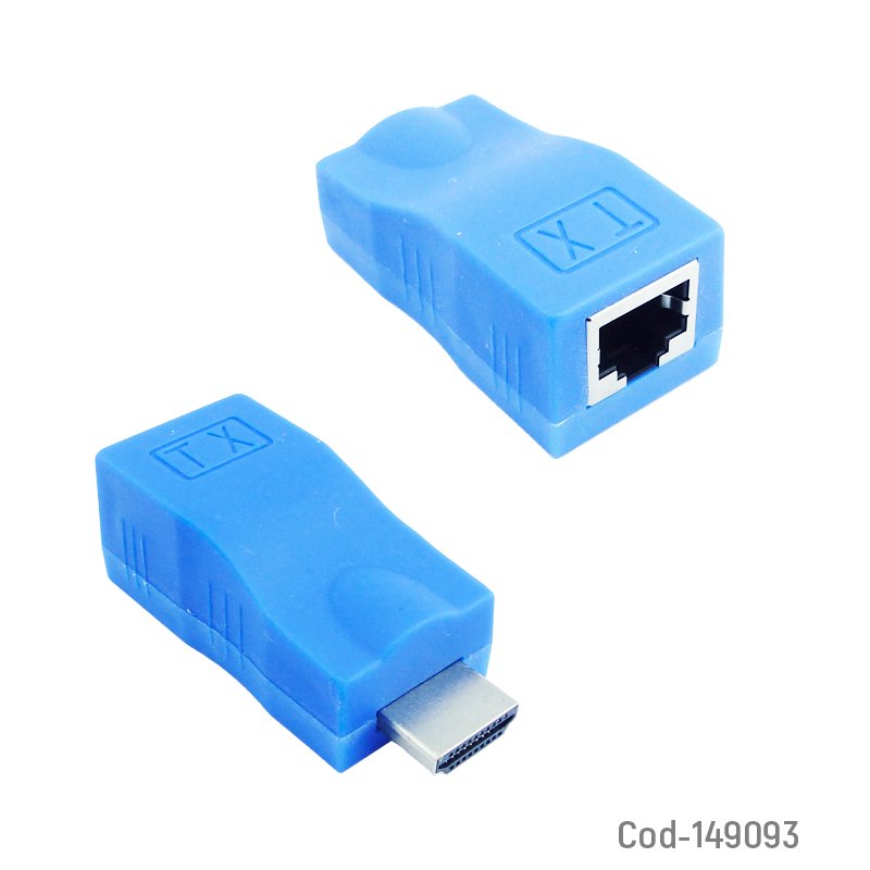 Extensor conector hdmi a lan rj-45 hasta 30 mts y 1080 p - pack de 10 unidades mayorista — imagen 2