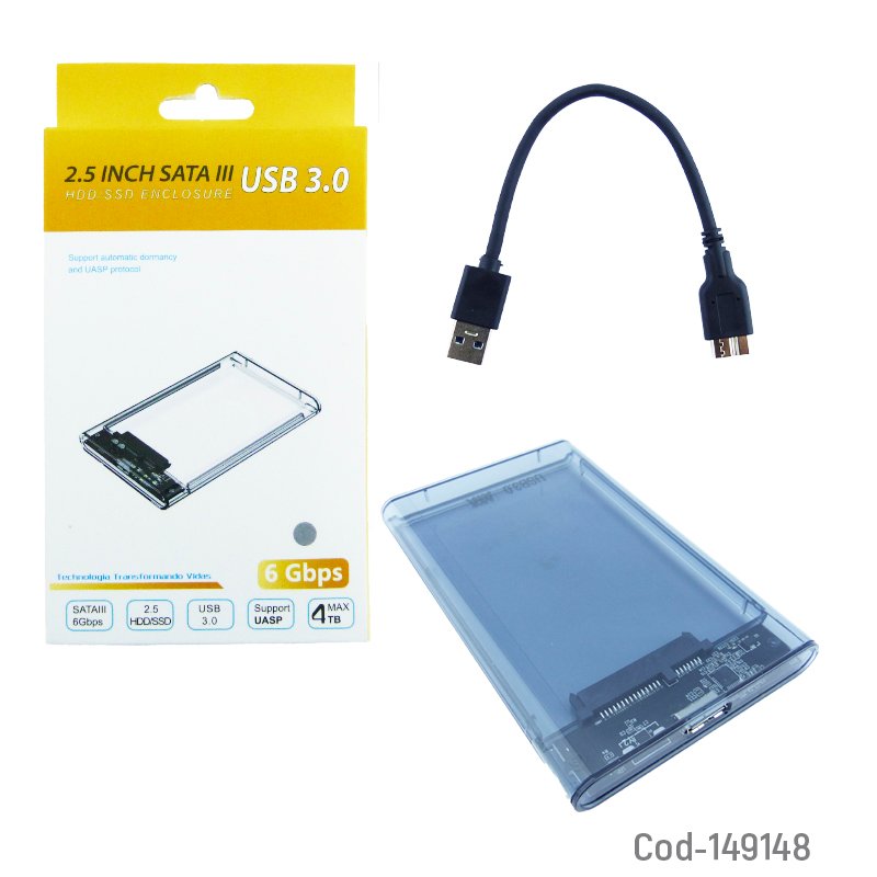 Cofre porta disco duro 2.5 hdd y ssd sata con conexion 3.0 mayorista — imagen 3