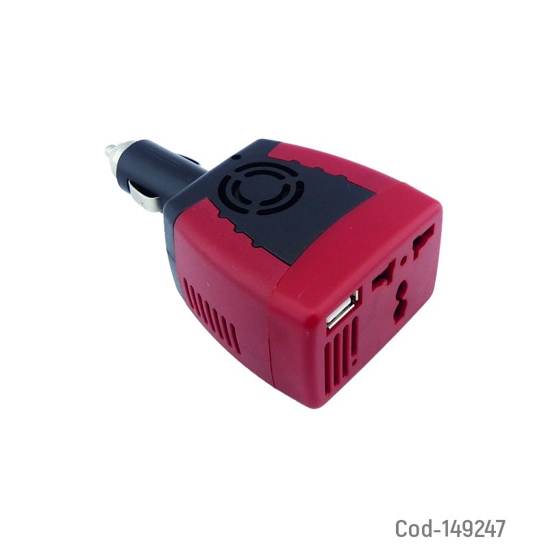 Inversor de voltaje para auto 12 volt con usb a 110-220 volt en 150 watt mayorista — imagen 3