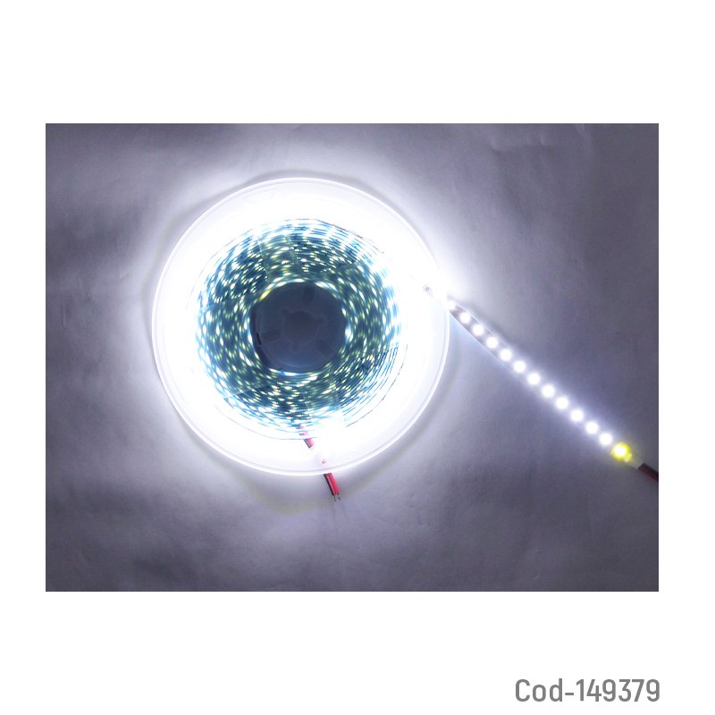 Rollo led 3528 luz blanca de 5 mts para interiores 12 volt por 600 led - pack de 10 unidades mayorista — imagen 2