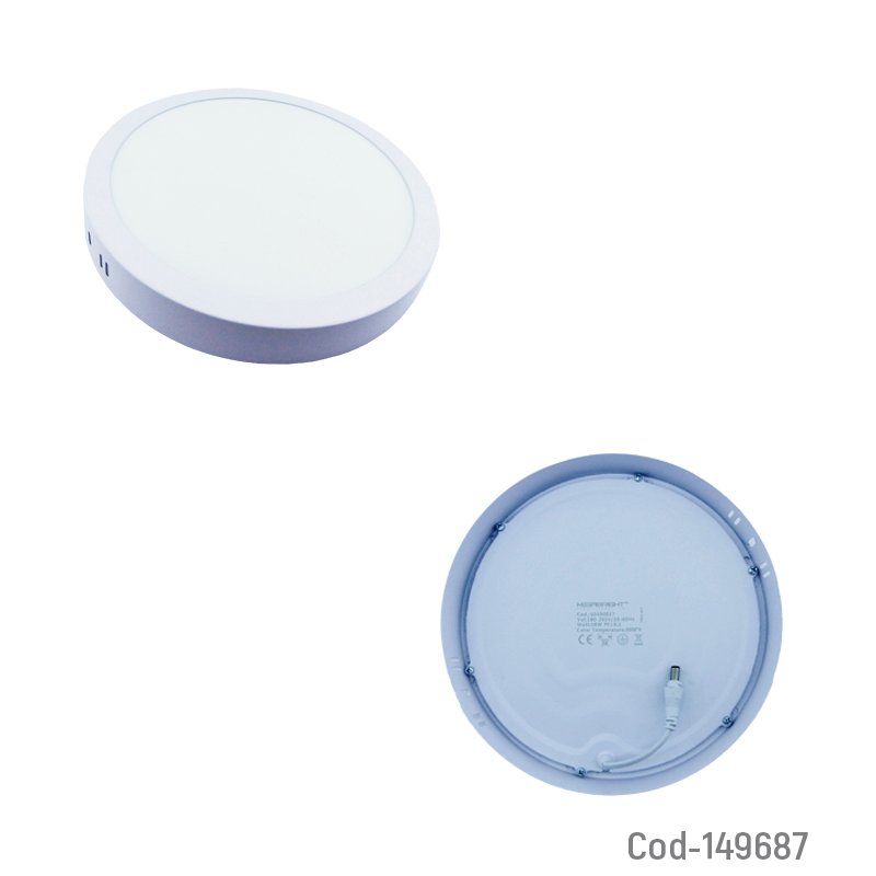 Foco led panel de 18 watt sobrepuesto marca megabrigth redondo de luz calida 3000 k mayorista — imagen 2
