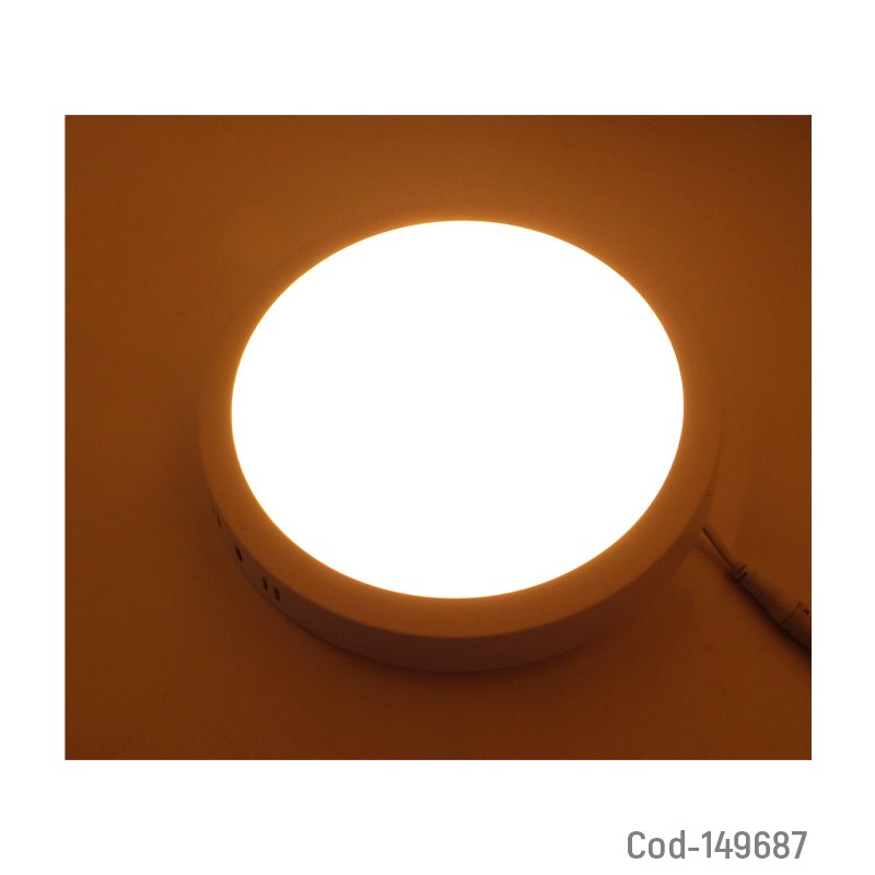Foco led panel de 18 watt sobrepuesto marca megabrigth redondo de luz calida 3000 k mayorista — imagen 3