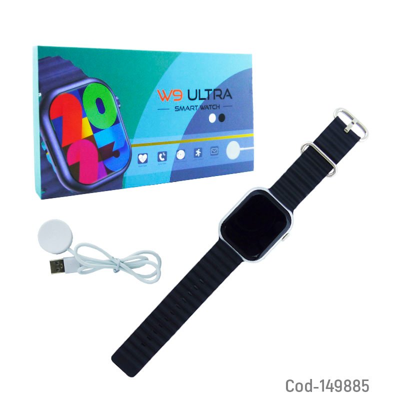 Reloj smartwatch modelo w9 ultra con pantalla 2.1” y notificaciones de redes sociales. mayorista — imagen 4
