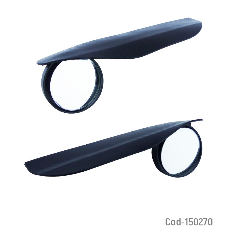 Espejo para auto auxiliar con viscera modelo y-908 diseño fibra carbon flexible - pack de 10 unidades mayorista — imagen 3