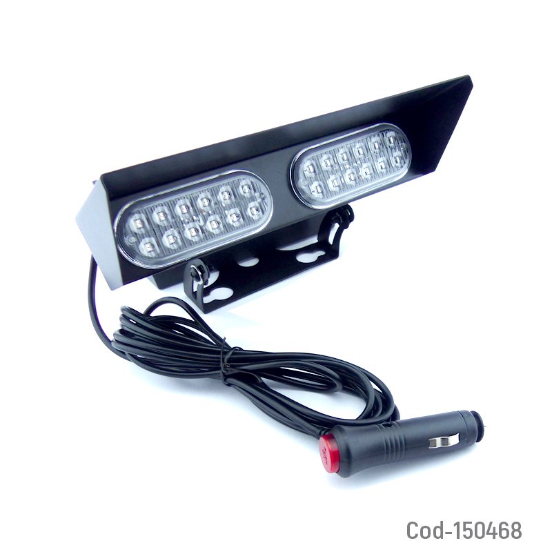 Baliza led estrobo de 24 led rojo-azul a 12 volt con ventosas para auto. mayorista — imagen 3