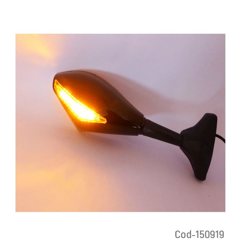 Espejo para moto compatible con carenado de doble indicacion de luz. mayorista — imagen 2