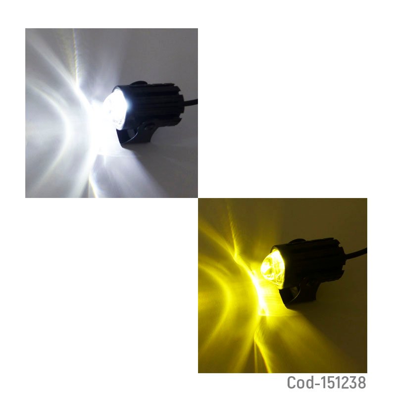 Neblinero led para moto, mini de 18 watt duo color mas swicht interruptor mayorista — imagen 3