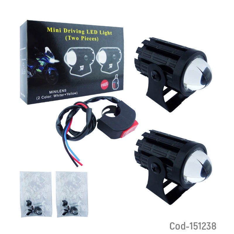 Neblinero led para moto, mini de 18 watt duo color mas swicht interruptor mayorista — imagen 4