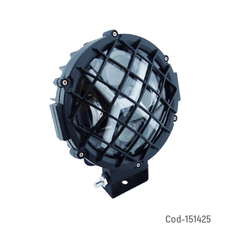 Foco delantero redondo de 6.5” en metal con rejilla duo color a 12 - 24 volt mayorista — imagen 4