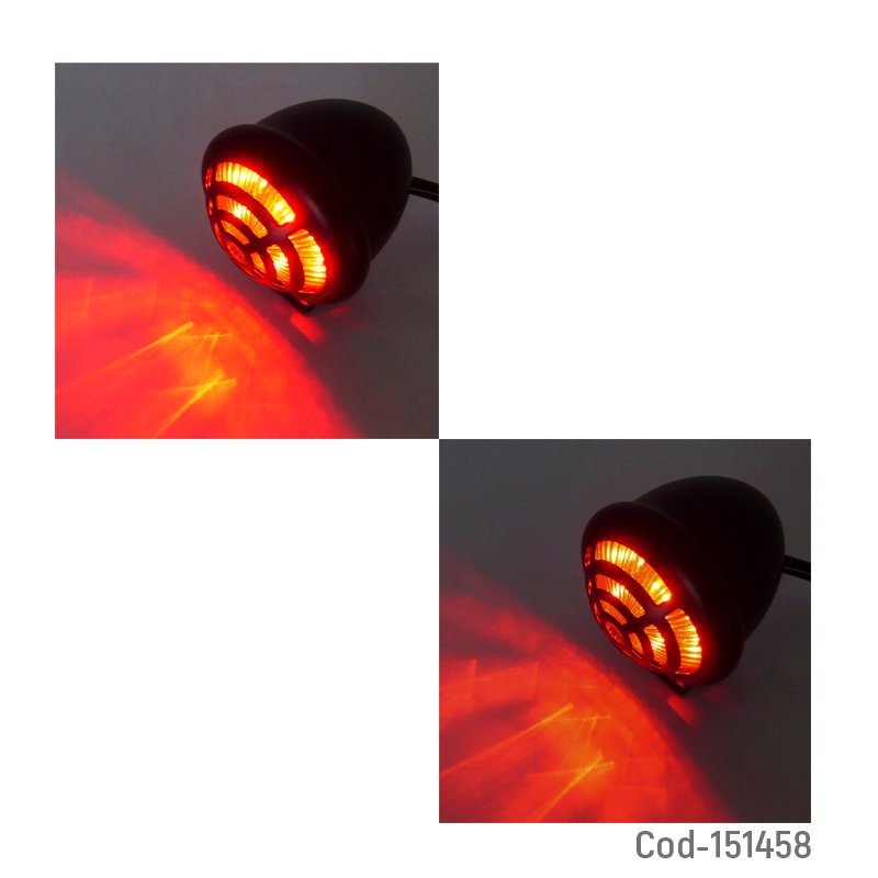 Foco trasero para moto tipo chopper 2 colores mayorista — imagen 3