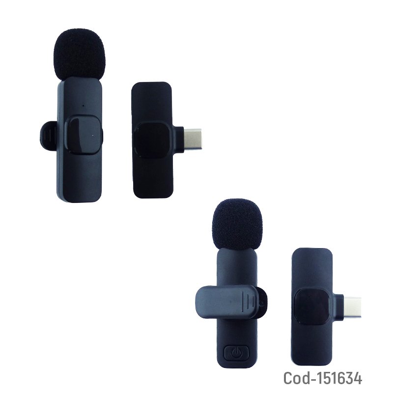 Microfono inalambrico para smartphone modelo type-c conexion bluetooth marca lavalier - pack de 10 unidades mayorista — imagen 2