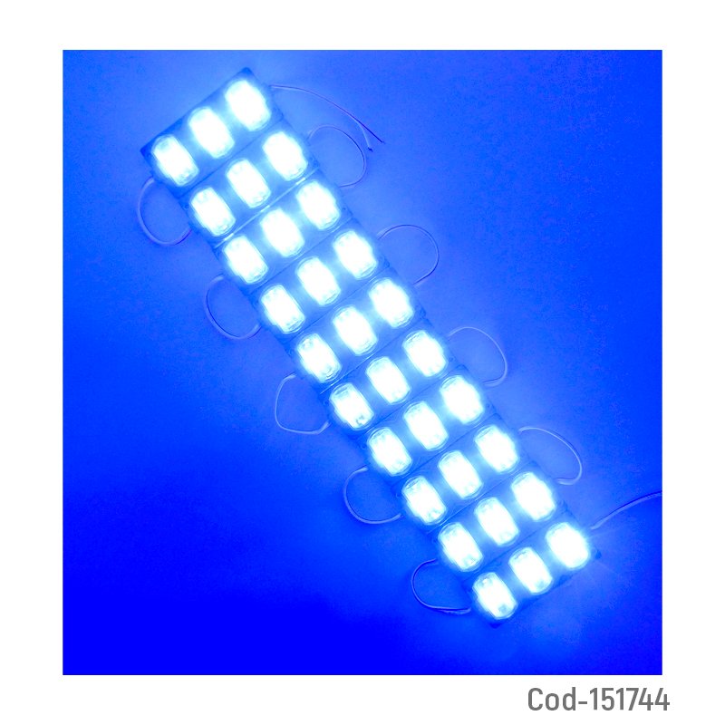 Tira led placa de 3 led tipo lupa, set x 10 con adhesivo y variedad de colores. mayorista — imagen 2