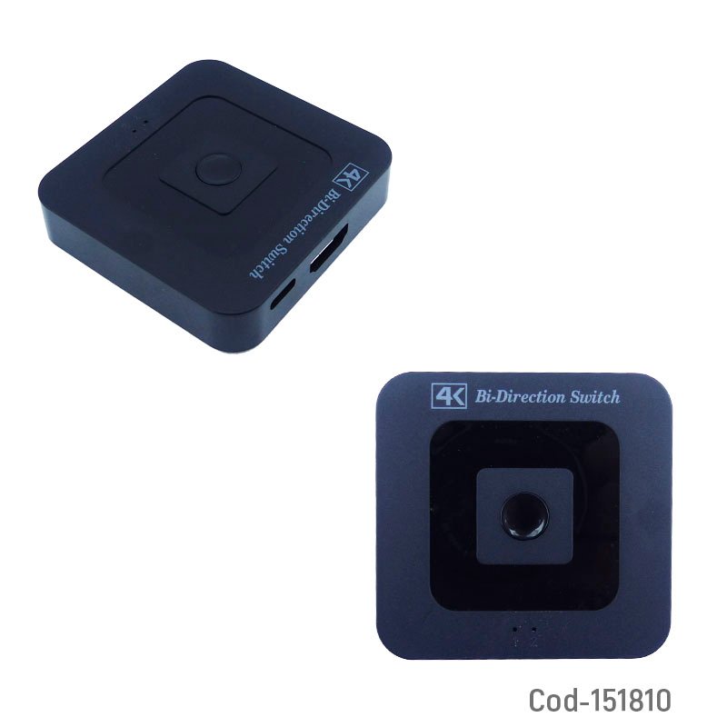 Switch selector 2 x 1 hdmi bidireccional 4k con cable type-c mayorista — imagen 2
