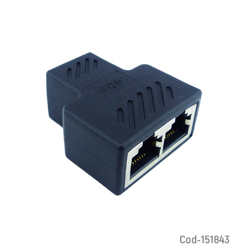 Conector 2 X 1 RJ-45 Hembra CAT 6E/5E Hembra 3.5 cm x 4 cm x 1.2 cm por mayor en Chile
