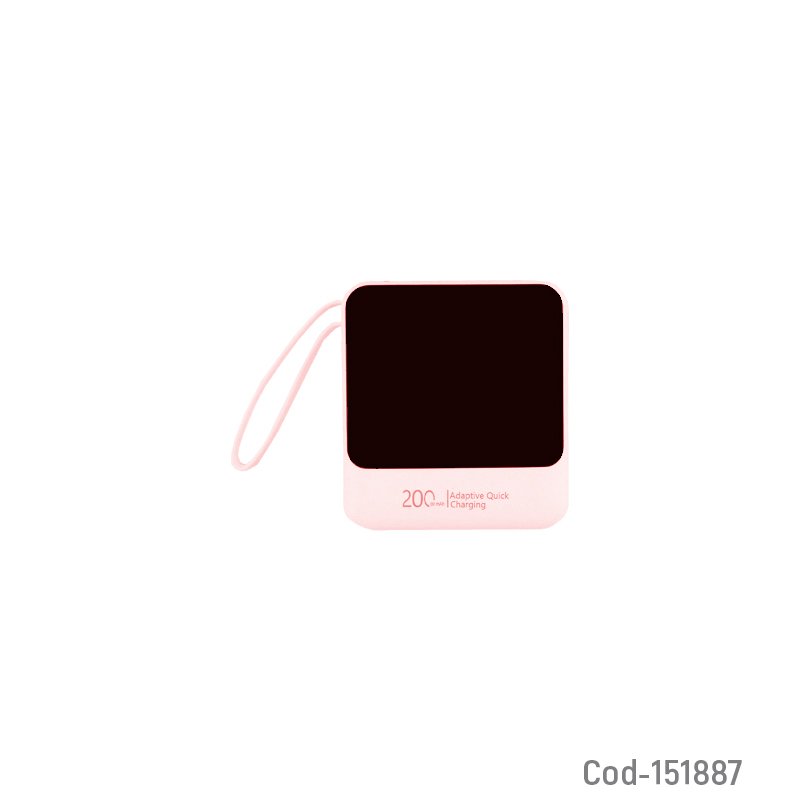 Bateria de emergencia mini conexion usb, type-c y 4 cables para carga usb, type-c, micro 5 pin e iphone a 20.000 mah mayorista — imagen 5