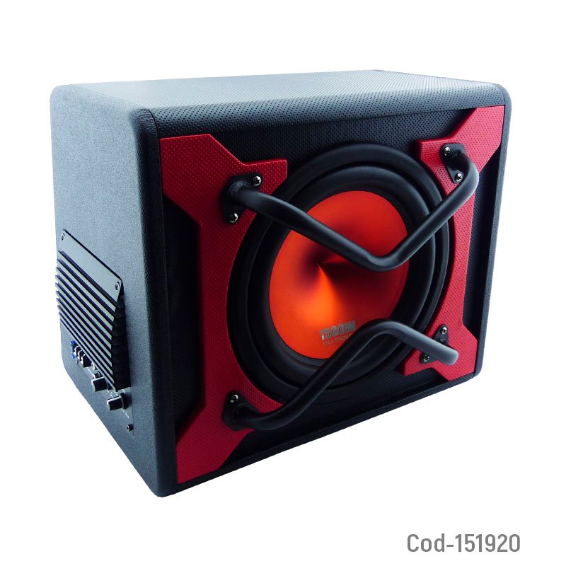 Subwoofer Amplificado Para Auto De 1500 Watt 10” MAX POWER Variedad De Colores 41 cm x 34 cm por mayor en Chile