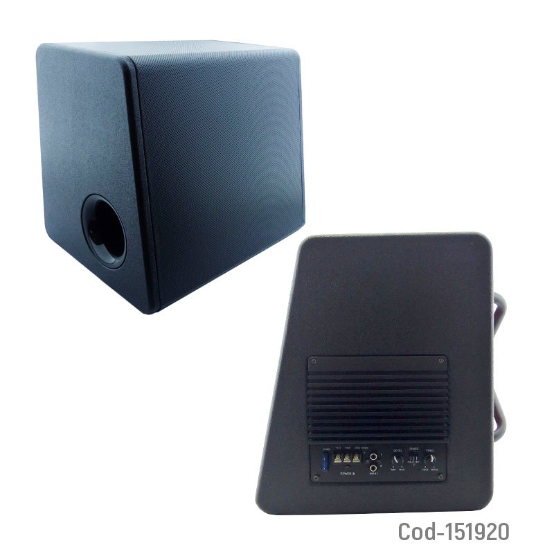 Subwoofer amplificado para auto de 1500 watt 10” max power variedad de colores mayorista — imagen 2