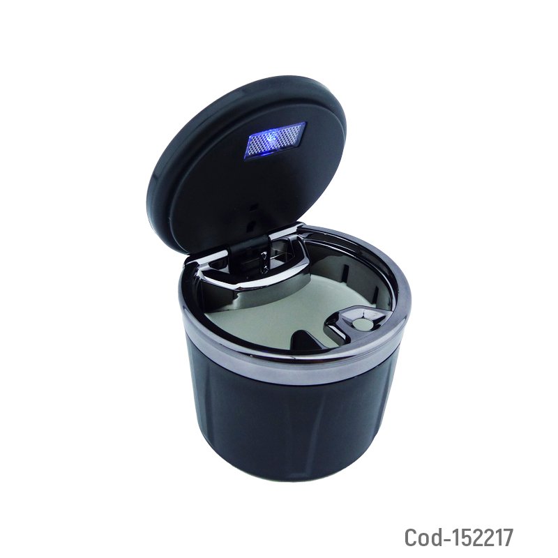 Cenicero para auto portatil con luz led porta moneda en caja. - pack de 10 unidades mayorista — imagen 2