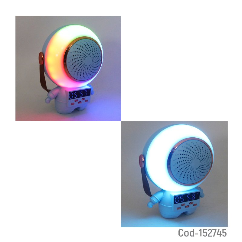 Parlante karaoke portable de astronauta mas microfono modelo x66 y conexion bt, usb y tf. mayorista — imagen 3