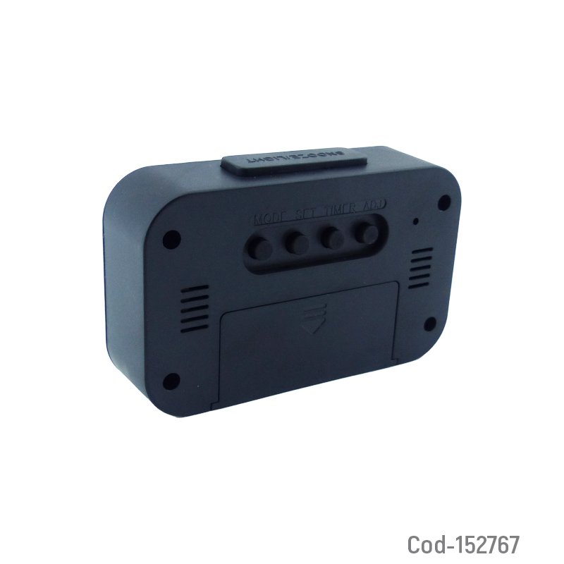 Reloj despertador mini digital mas temperatura con alarma y luz. variedad de colores. - pack de 10 unidades mayorista — imagen 2