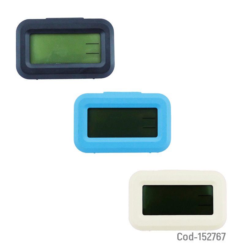 Reloj despertador mini digital mas temperatura con alarma y luz. variedad de colores. - pack de 10 unidades mayorista — imagen 3