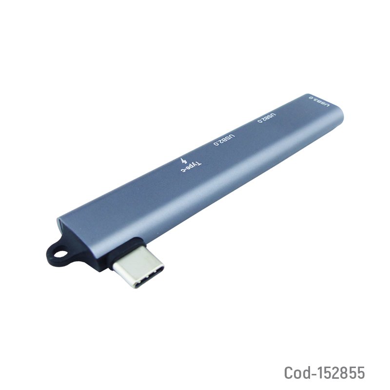 Hub type-c a 3 usb 3.0 mas pd extender modelo sx-71 en aluminio. mayorista — imagen 2