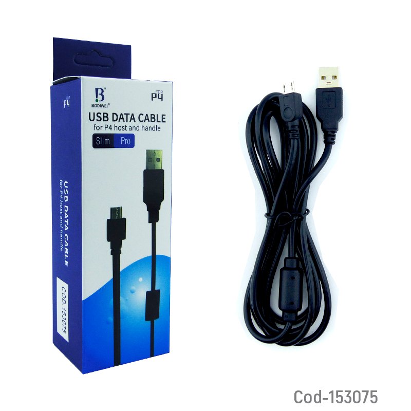 Cable usb para cargar joystick play 4 de 1.8 mts con filtro. - pack de 10 unidades mayorista — imagen 2